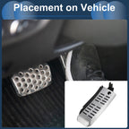 1 Pc Footrest Pedal Cover for Audi A6 (2005–2011) Silver Tone
