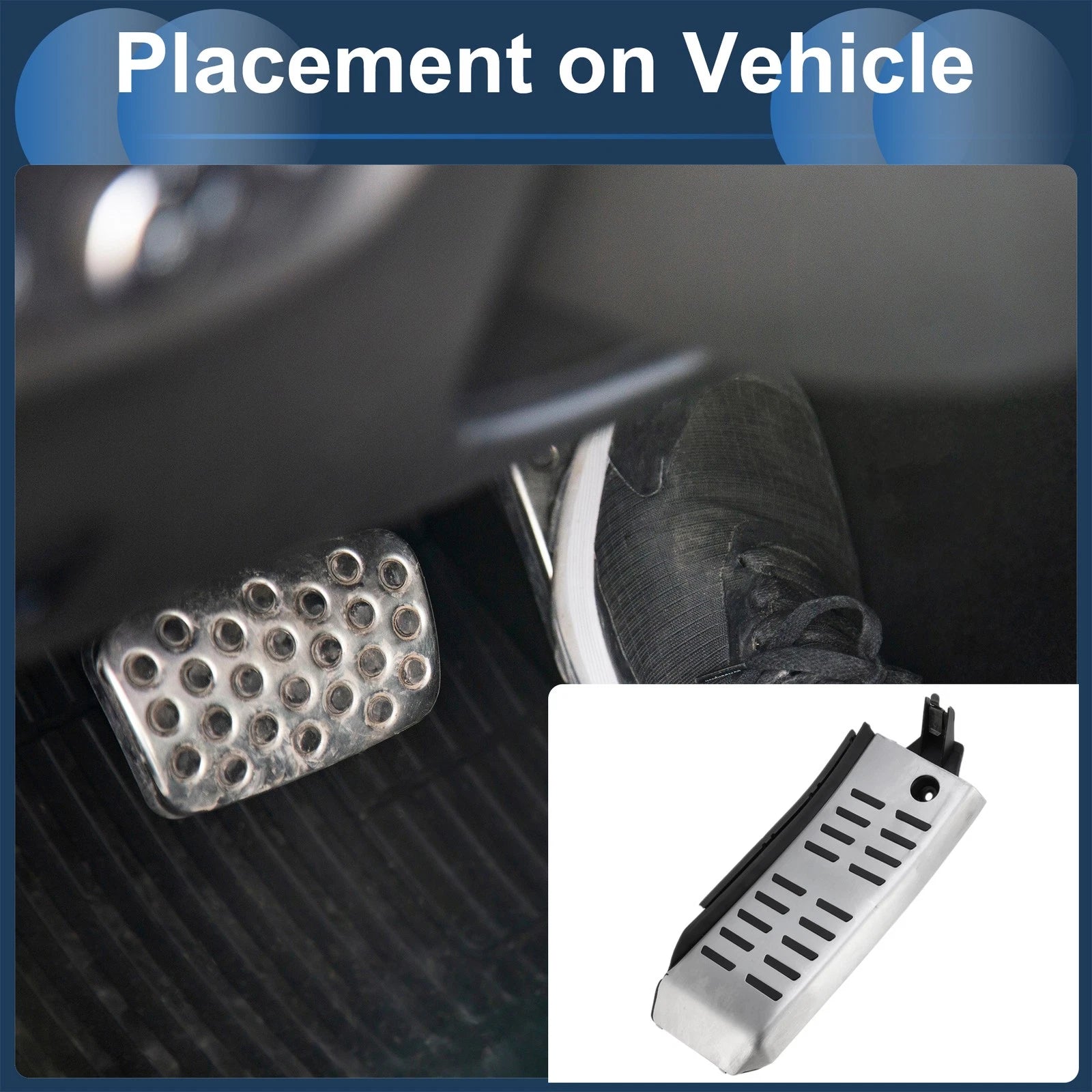1 Pc Footrest Pedal Cover for Audi A6 (2005–2011) Silver Tone