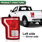 Tail Light Lamp Left Driver Side for Ford F-150 (2015–2017)