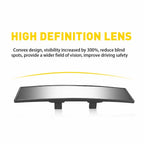 240MM Wide Flat Interior Clip-On Rear View Mirror for Universal Fit