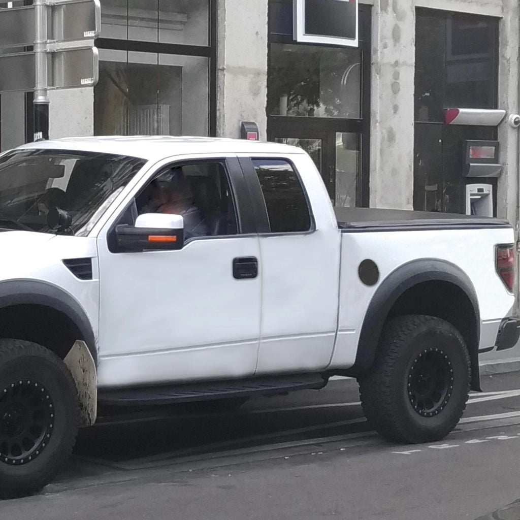 Black Gas Cap Fuel Filler Door Cover for Ford F150 (2009–2014)