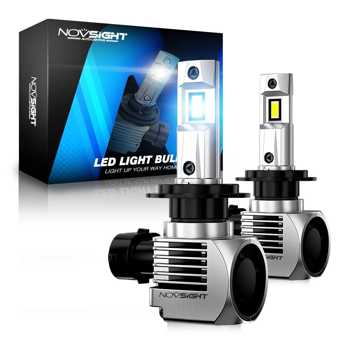 2X H7 LED Headlight Bulbs 90W 20000LM 6500K for Universal Fit