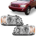 Set of 2 Halogen Headlights for Toyota Highlander (2004–2006)