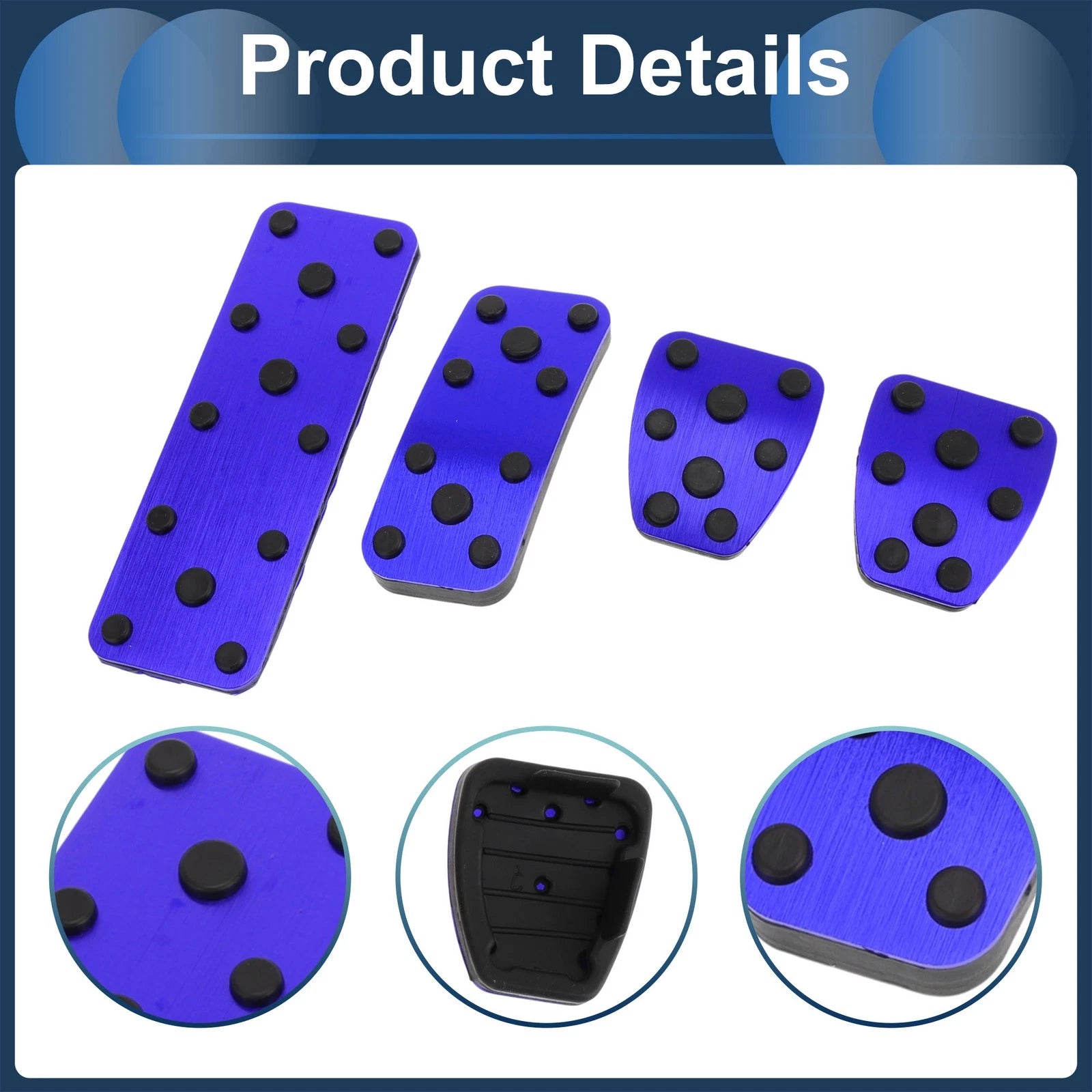 Set of 4 Foot Accelerator Pedal Covers for Subaru Forester (2006–2018) Blue