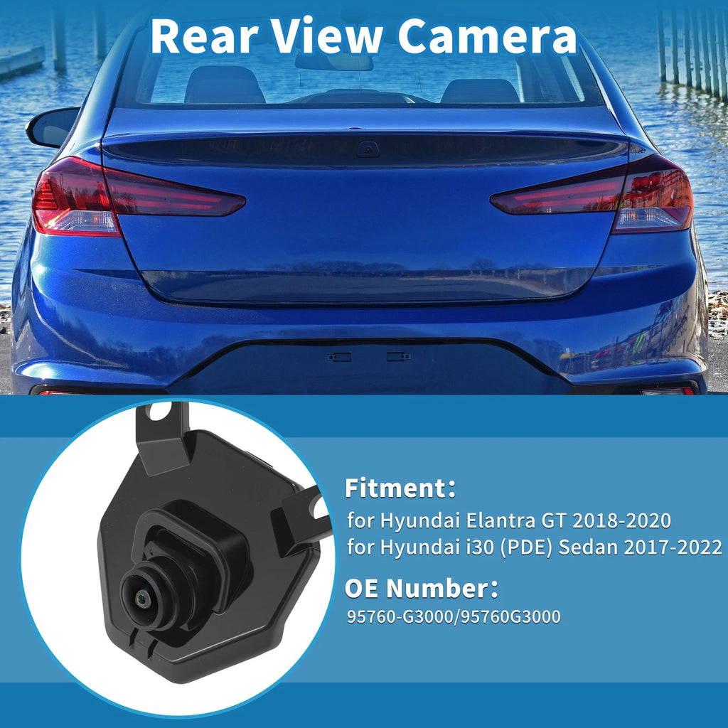 Rear View Backup Camera 95760G3000 for Hyundai Elantra GT (2018–2020) i30 (2017–2022)