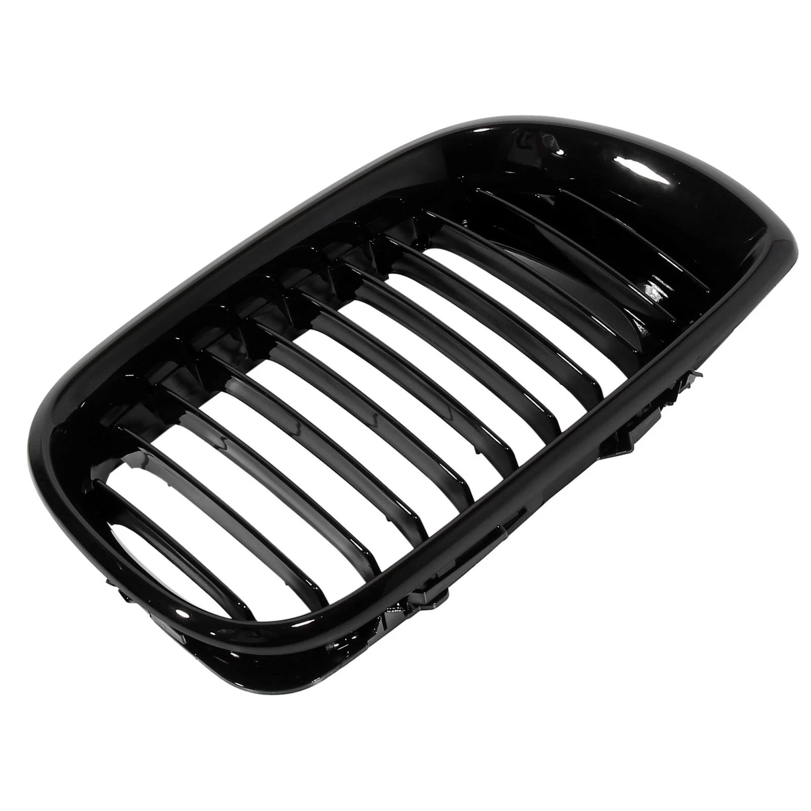 Pair Gloss Black Front Kidney Grille for BMW 3 Series E46 (2002–2004)