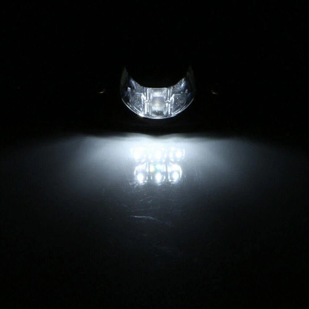 Universal 12V 6 LED White License Plate Lights for Car Truck SUV
