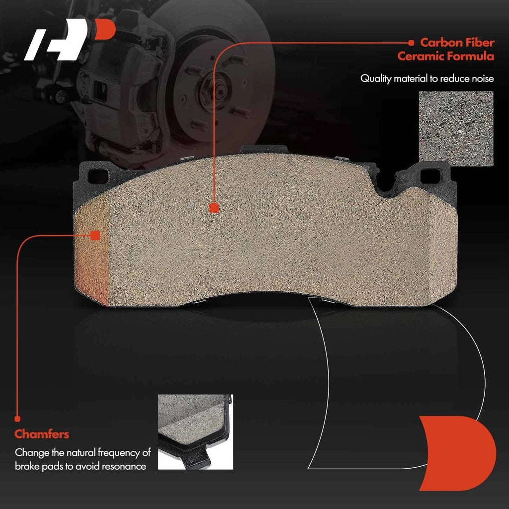 Set of 4 Front Ceramic Brake Pads for BMW 328i 135i (2008–2013)