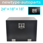 Tool Box for Pickup Truck (24"X18"X18") - Black Steel, Lock & Key