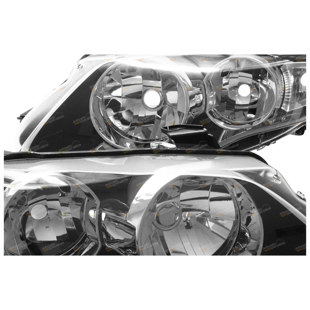 LH+RH Black Headlights Pair for Ford FG Falcon (2008 - 2014)