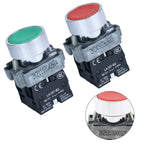Set of 2 Waterproof Push Button Switches SPDT 10 Amp Red Green