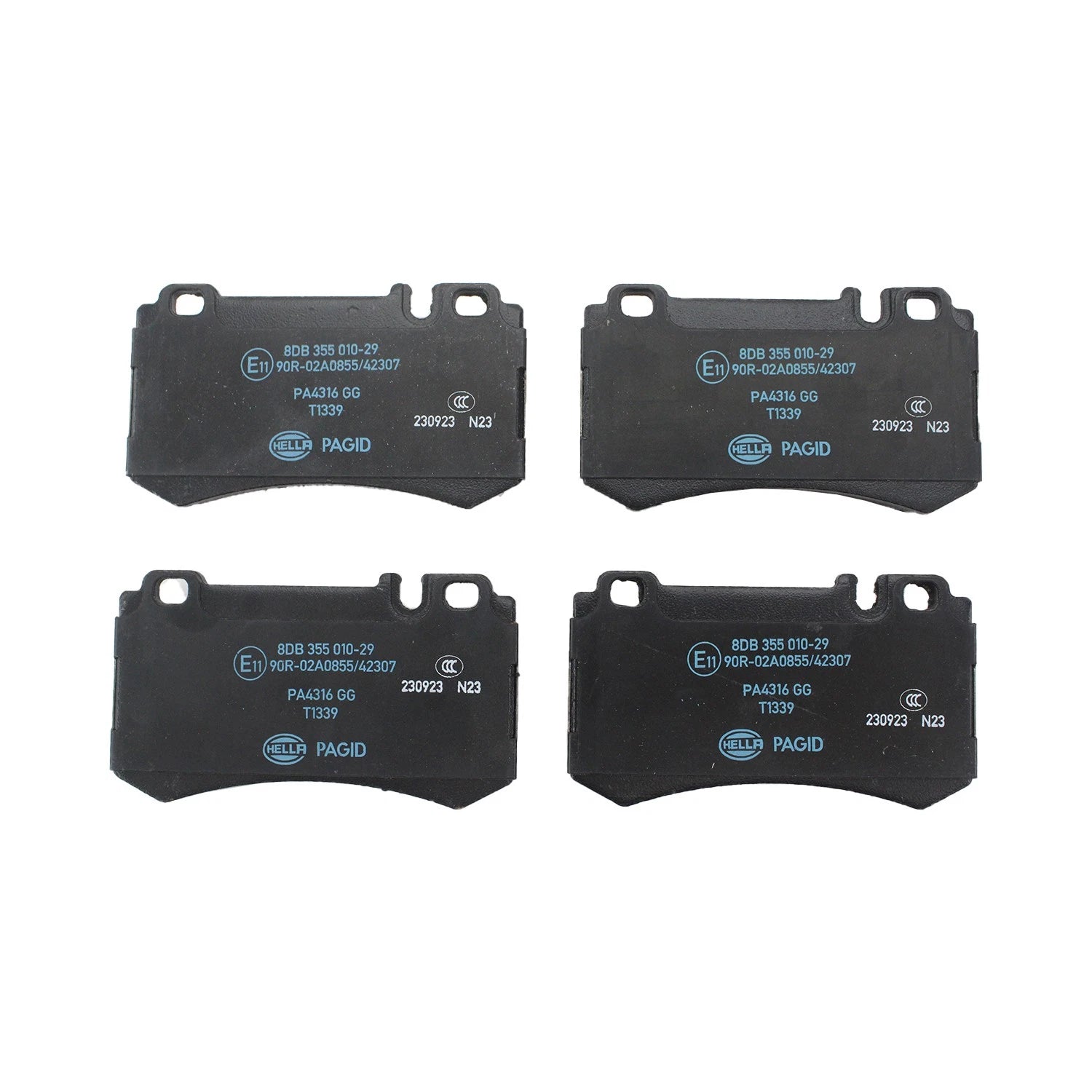 Set of 4 Hella Rear Low-Met Disc Brake Pads for Mercedes Benz C215 W219 W220