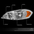Chrome/Amber Signal Bumper Headlight Lamps for Chevy Impala (2006–2016)