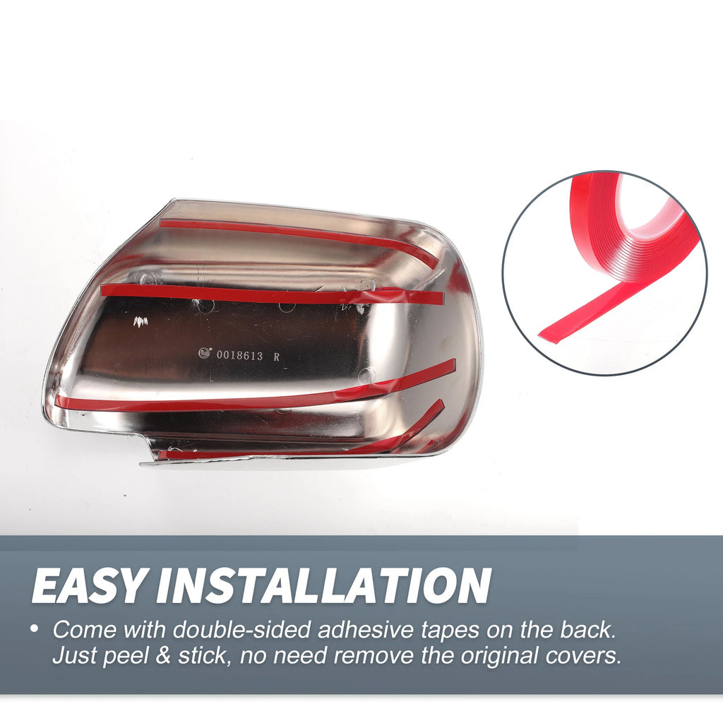 Pair Rearview Mirror Cover Overlay Chrome for Suzuki Grand Vitara (2006–2014)