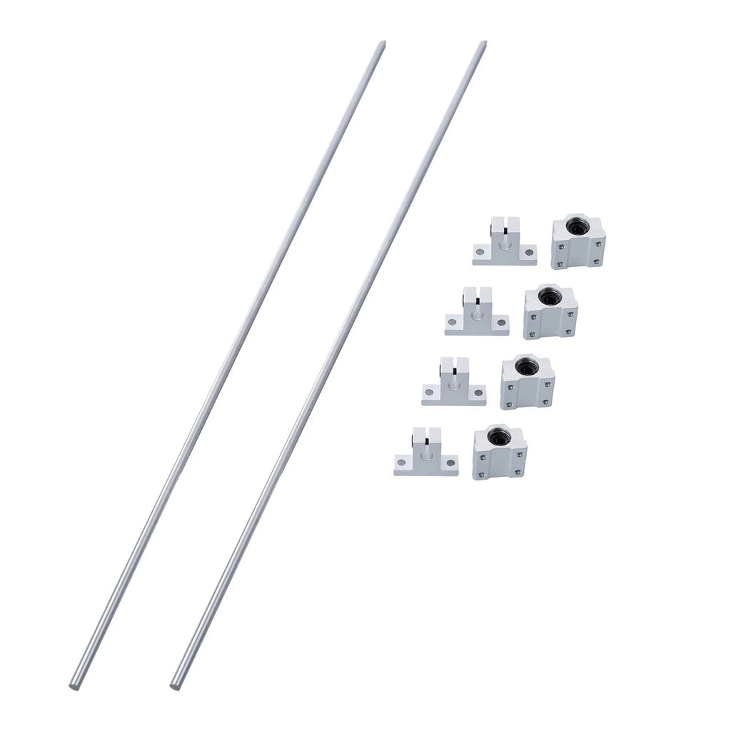 Set of 2 Linear Motion Rail Shaft Slide Guide with 4 Bearings