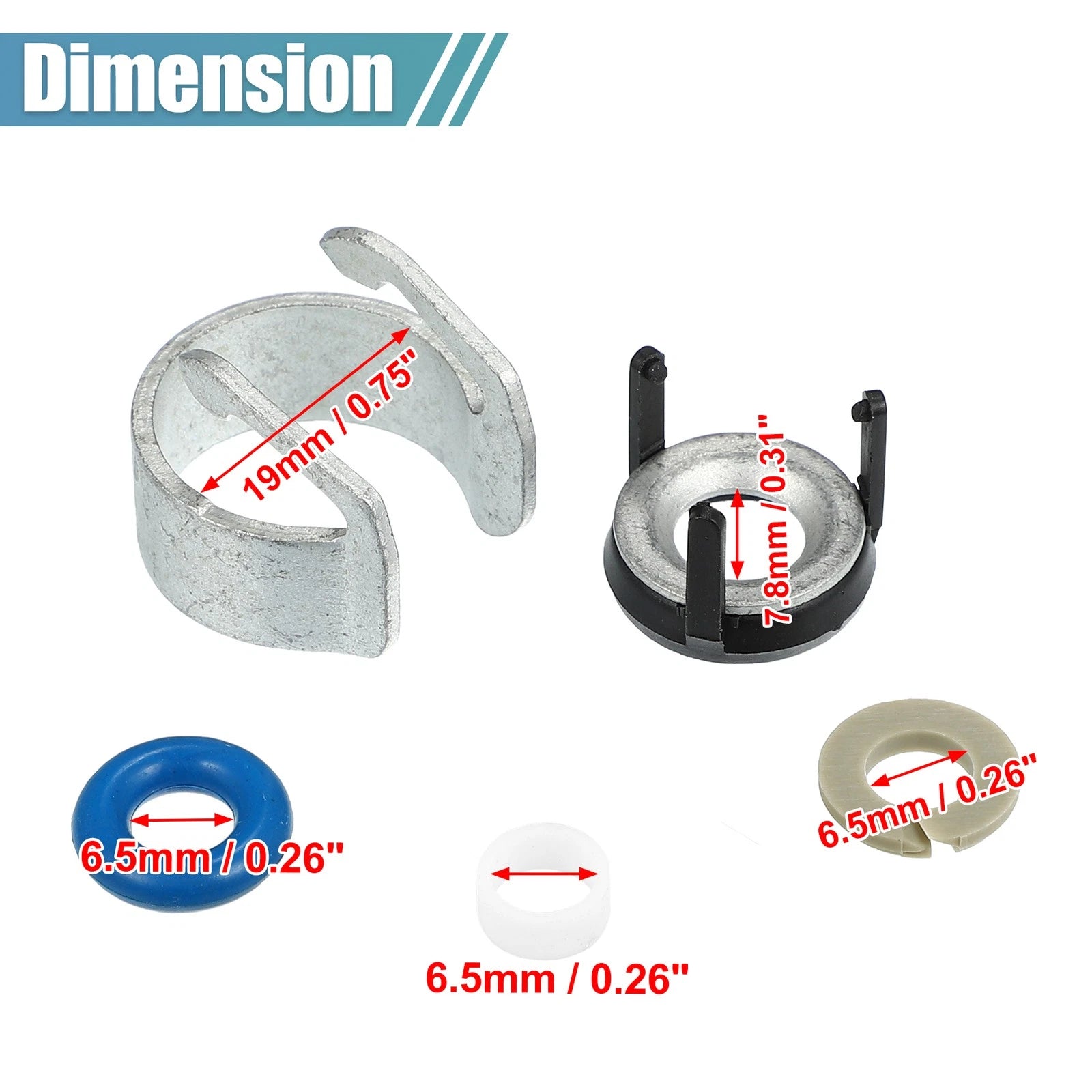Set of 4 Fuel Injector Seal O-Ring Kit 06H998907A for Volkswagen Audi 