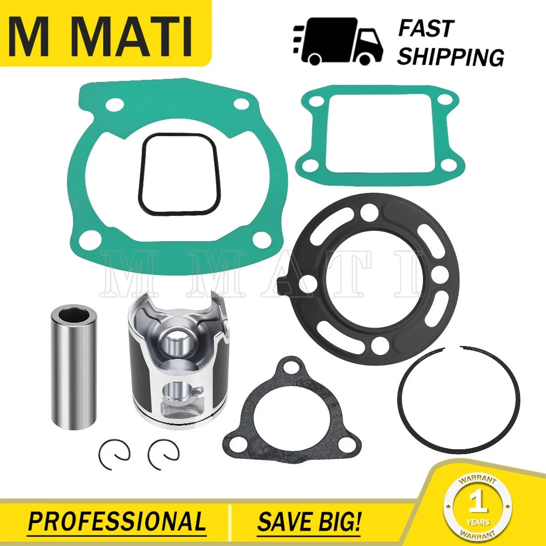 Top End Rebuild Piston Gasket Ring Kit STD 47.5mm for Honda CR85R CR85RB (2003–2007)