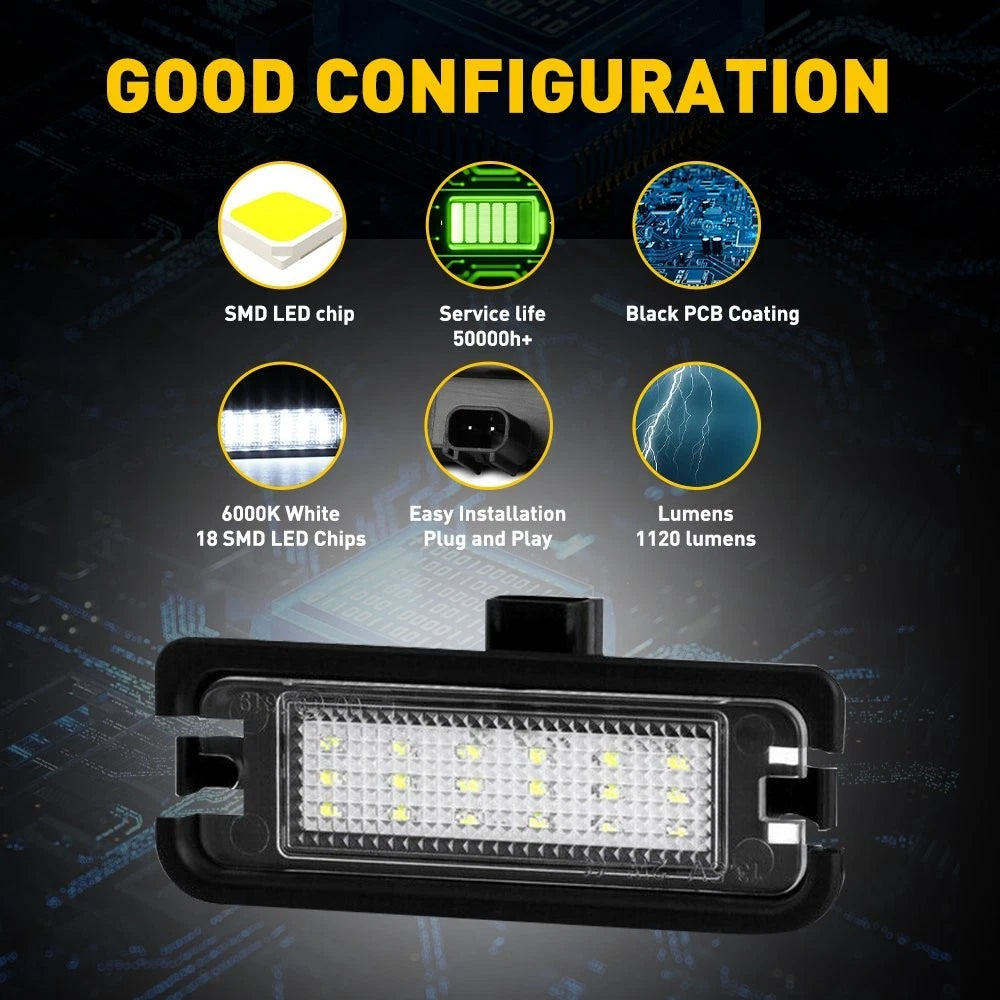 LED License Plate Light Housing for Ford Mustang S550 (2015–2021)