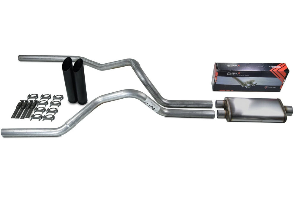 2.5" Dual Exhaust Muffler for Dodge Ram 1500 (2009–2018) Black Tip
