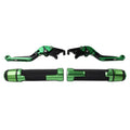 Green Extendable Brake Clutch Levers Grips for BMW F650GS (2002-2007)