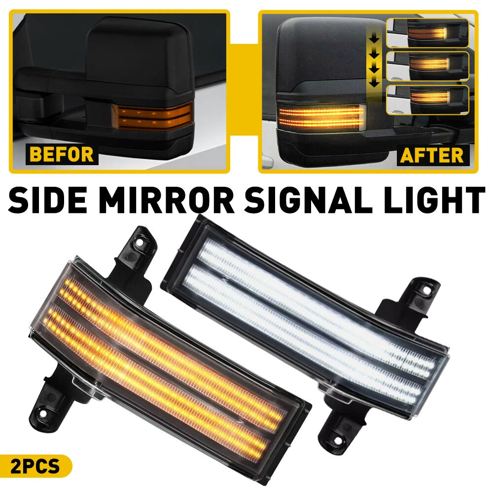 Tow Side Mirror Signal Light Switchback LED for Chevy Silverado GMC Sierra (2014–2018)