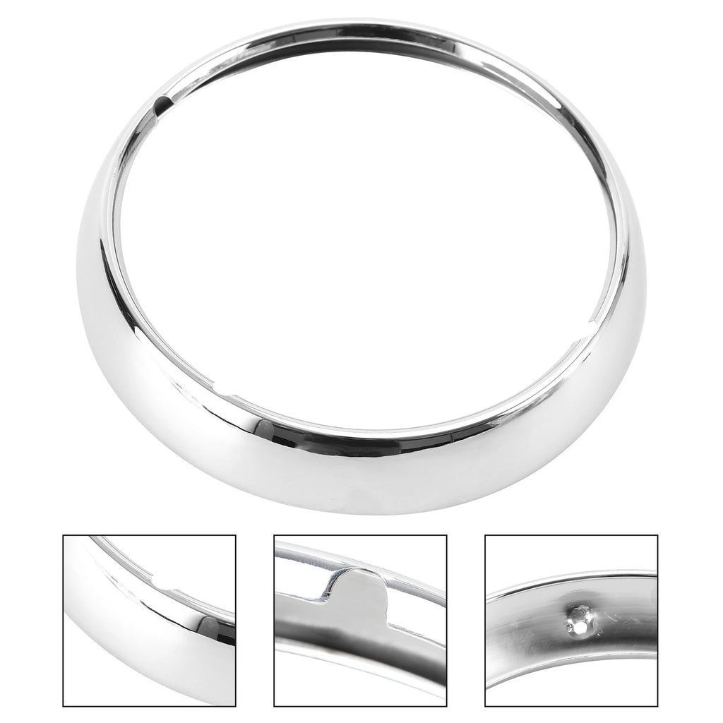 7" Chrome Headlight Trim Ring Cover for Harley Touring Road King (1983)