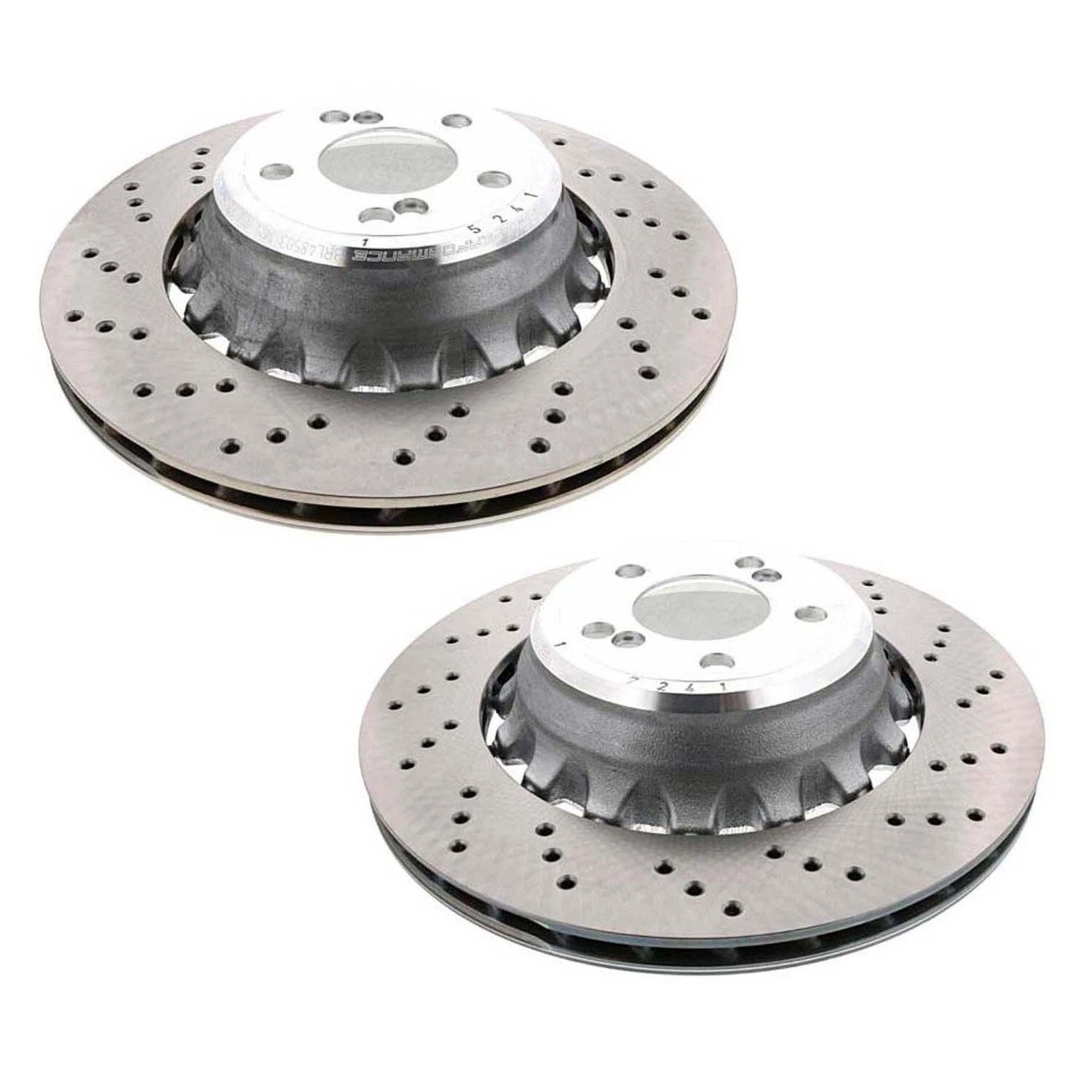 2X Rear Drilled 385mm Disc Brake Rotors for BMW F85 F86 (2014–2019)