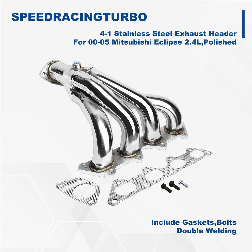 Stainless Steel Exhaust Manifold Header Kit for Mitsubishi Eclipse (2000–2005)