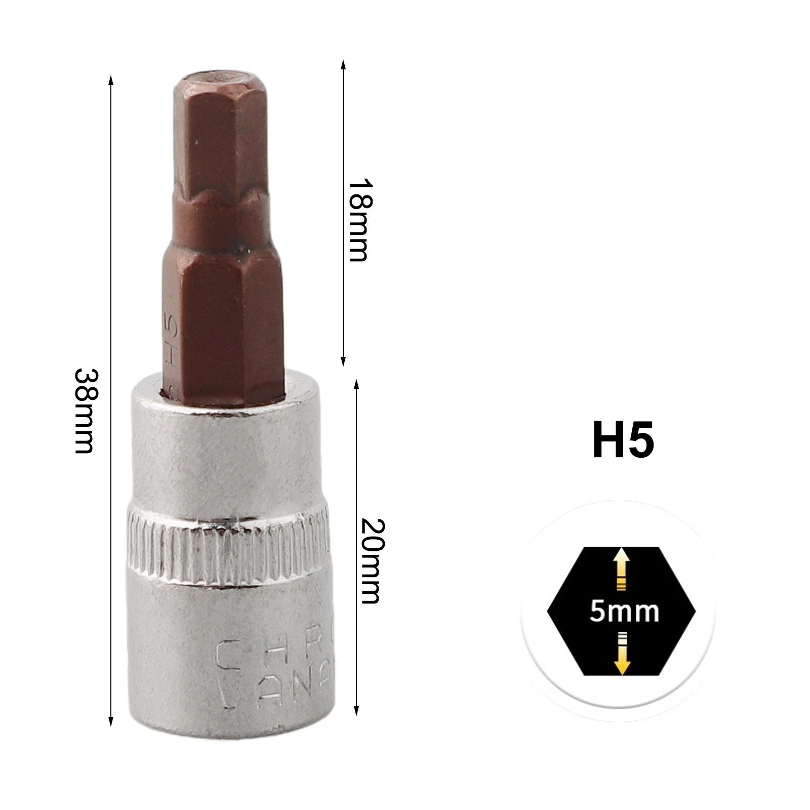 1/4 Inch Hex Socket Bit Set H3 H4 H5 H6 H7 H8 for Automotive