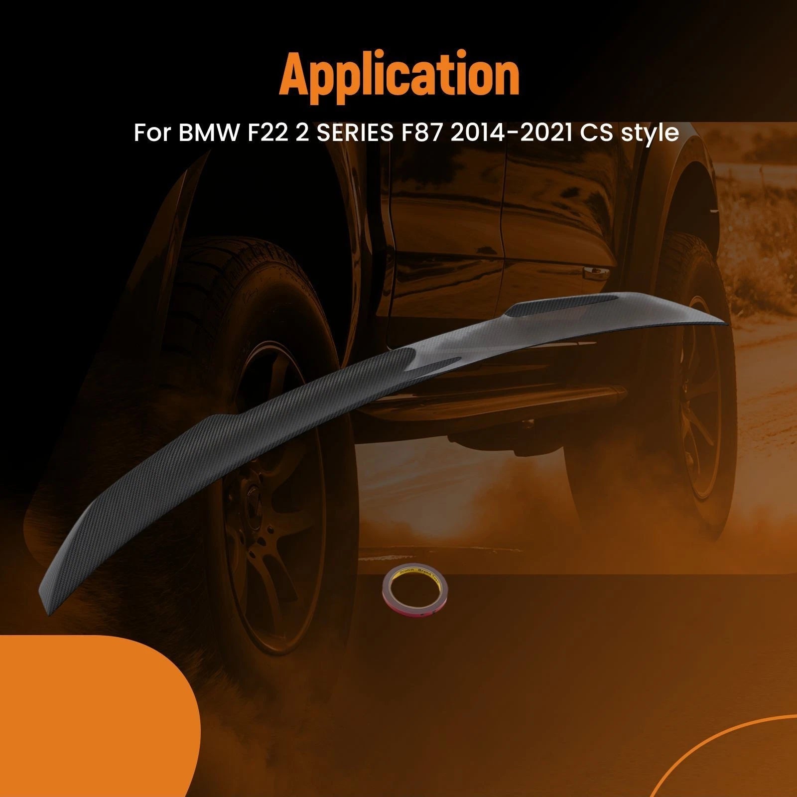 Carbon Fiber Rear Trunk Spoiler for BMW 2 Series F22 F87 (2014–2021)