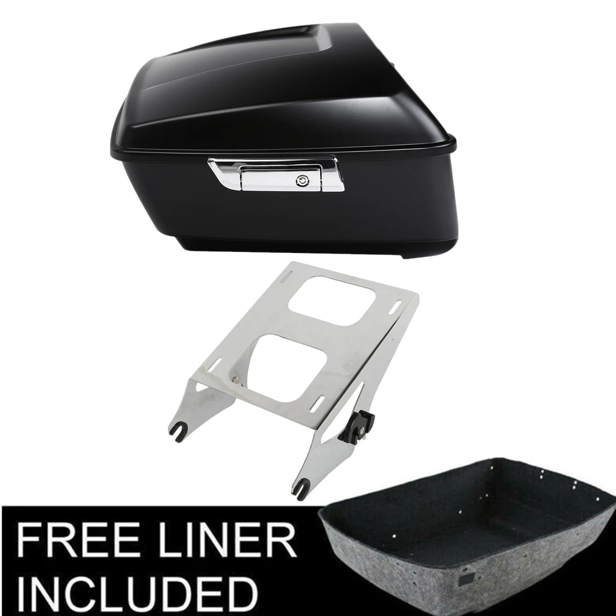 Matte Black Trunk Mount Rack Pad for Harley Touring Road Glide (2014–2025)