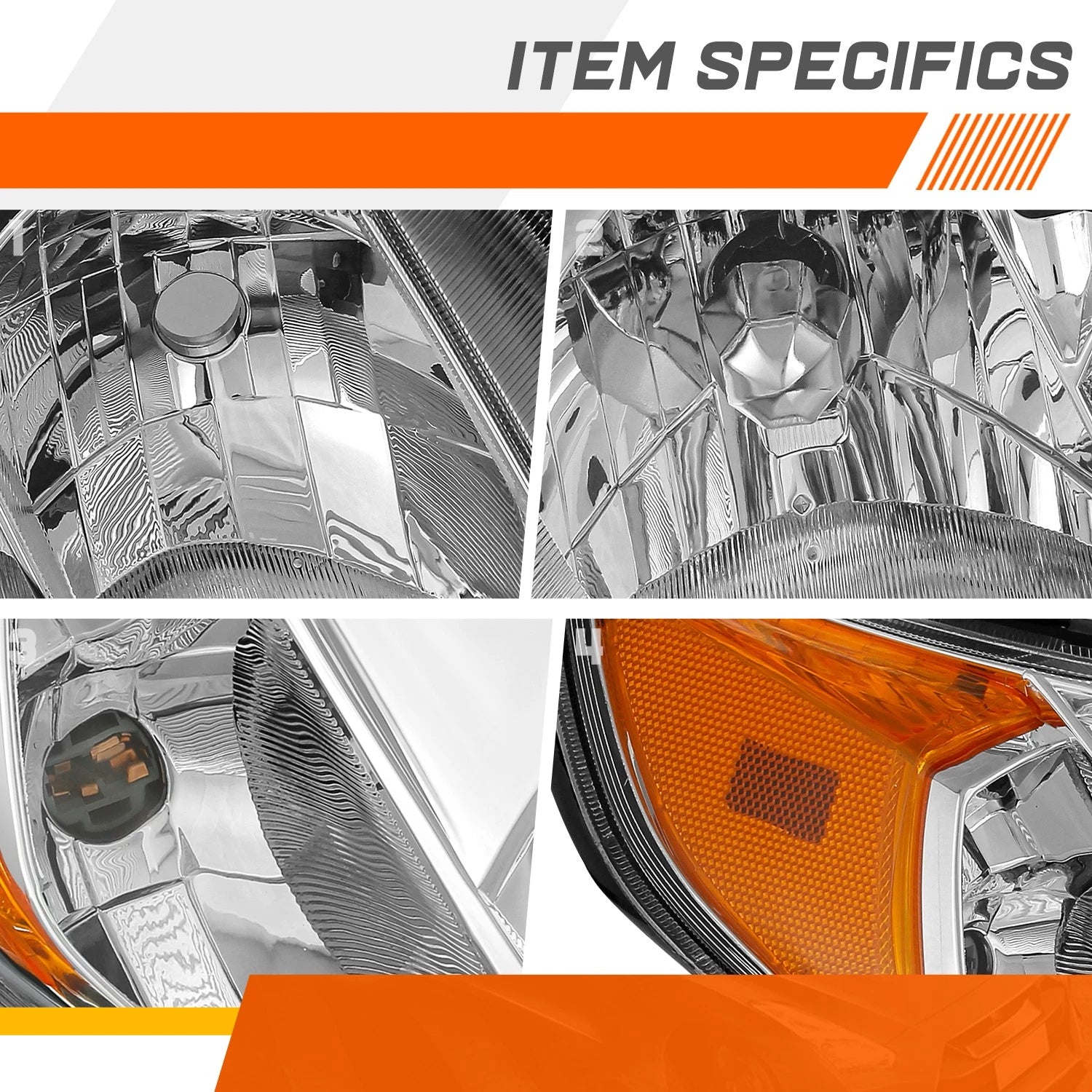 Passenger Side Chrome Housing Amber Corner Headlight for Subaru Forester (2009–2013)