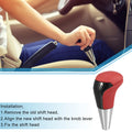 Gear Shift Knob for Toyota (Unpunched, Carbon Fiber Pattern, Red)