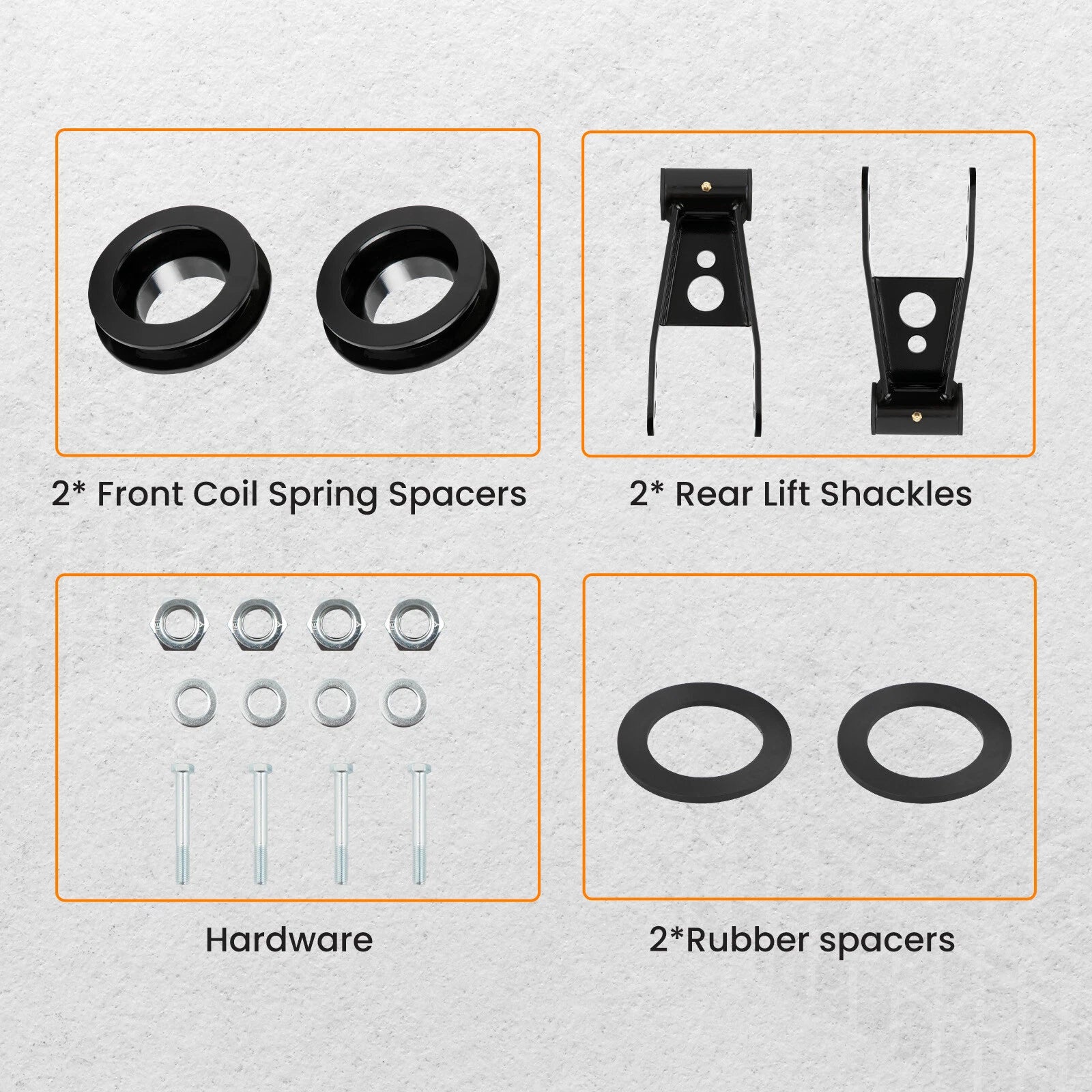 3" Front 1-2" Rear Leveling Lift Kit for Ford Ranger 2WD (1998-2011)