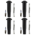 Set of 4 Bosch Platinum Spark Plugs & Denso Ignition Coil Boot Kit for Escape Focus (L4)