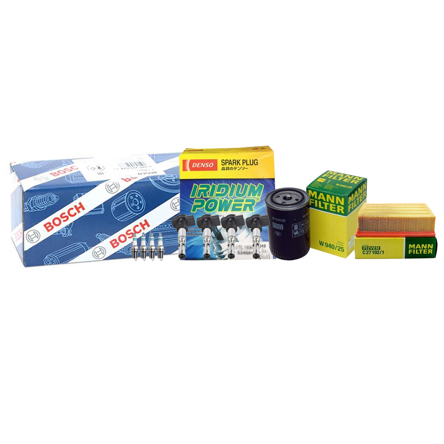 Set of 4 Iridium Power Spark Plugs for Audi