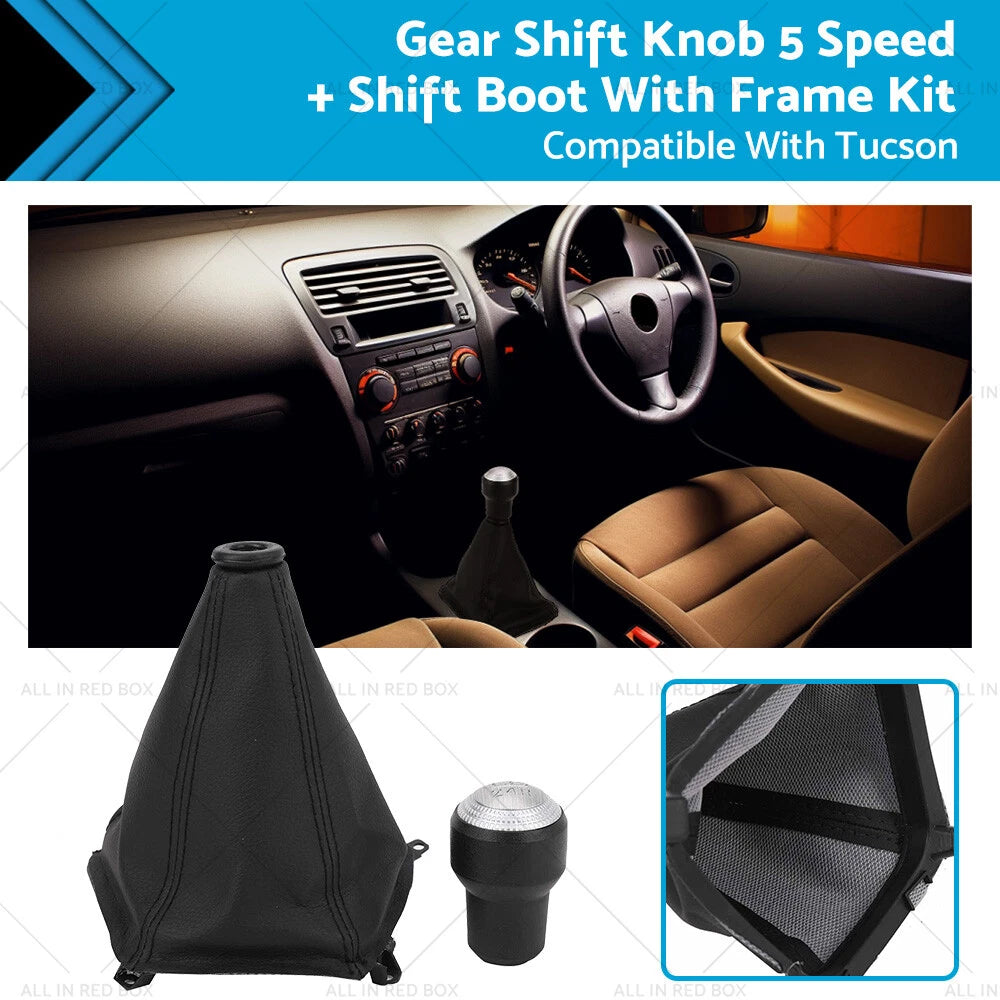 Gear Shift Knob & Boot Frame Kit for Hyundai Tucson (2004–2009)
