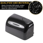 Set of 2 Rearview Mirror Cover Caps Black Carbon Fiber for Ford Excursion F150 F250