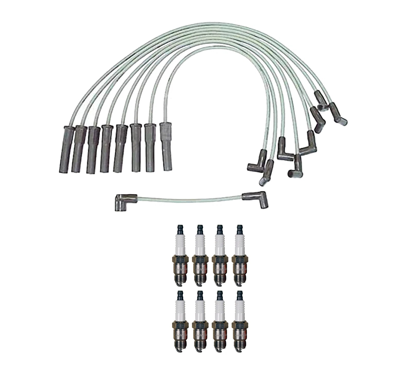 Denso 8mm Wire Set & 8 U-Groove Spark Plug Kit for Ford Lincoln Mercury V8