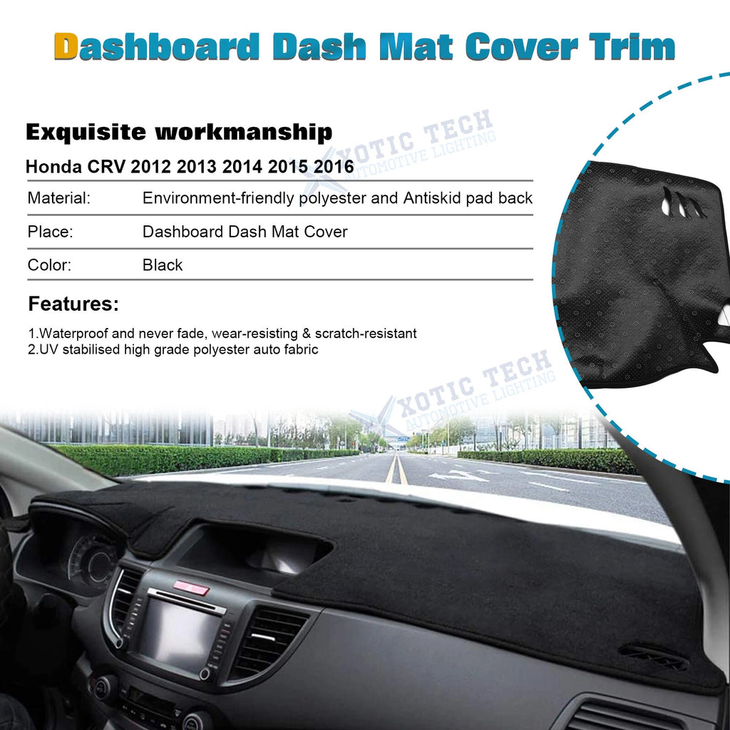 Non-Slip Dash Overlay Cover for Honda CR-V (2012-2016)