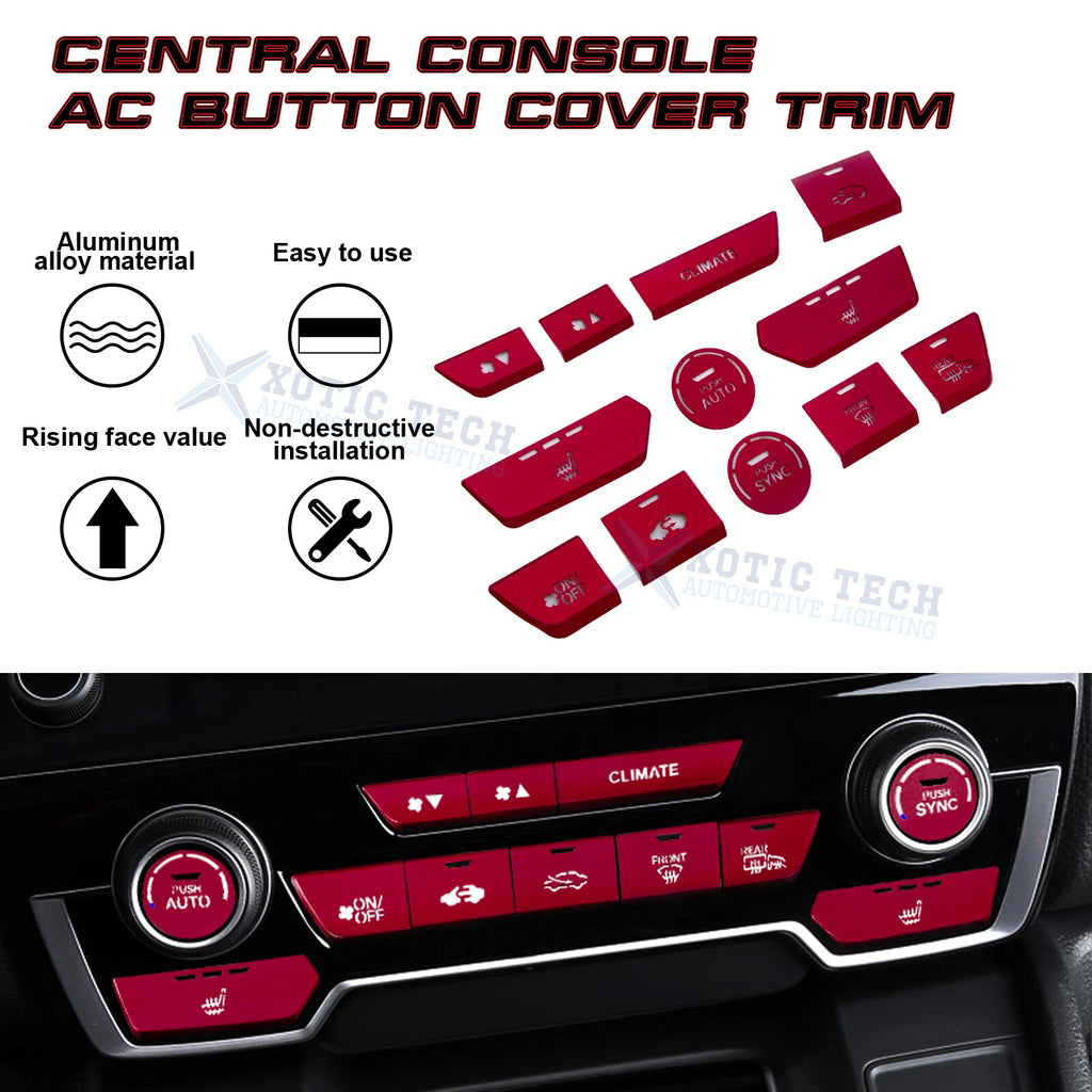 Aluminum Center Dashboard Switch Cover Trim for Honda CR-V (2017-2022)