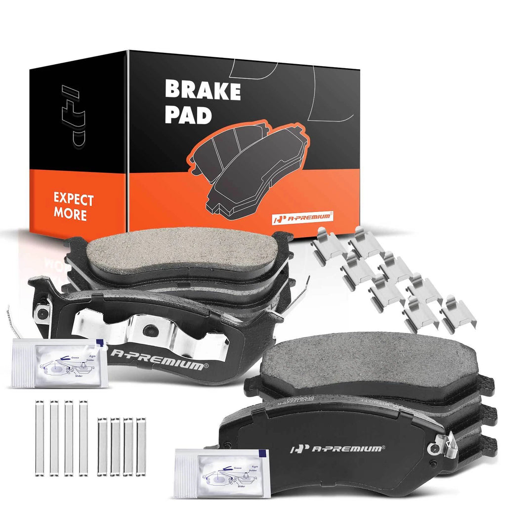 8x Front & Rear Ceramic Brake Pads for Jeep Liberty (2003–2007)