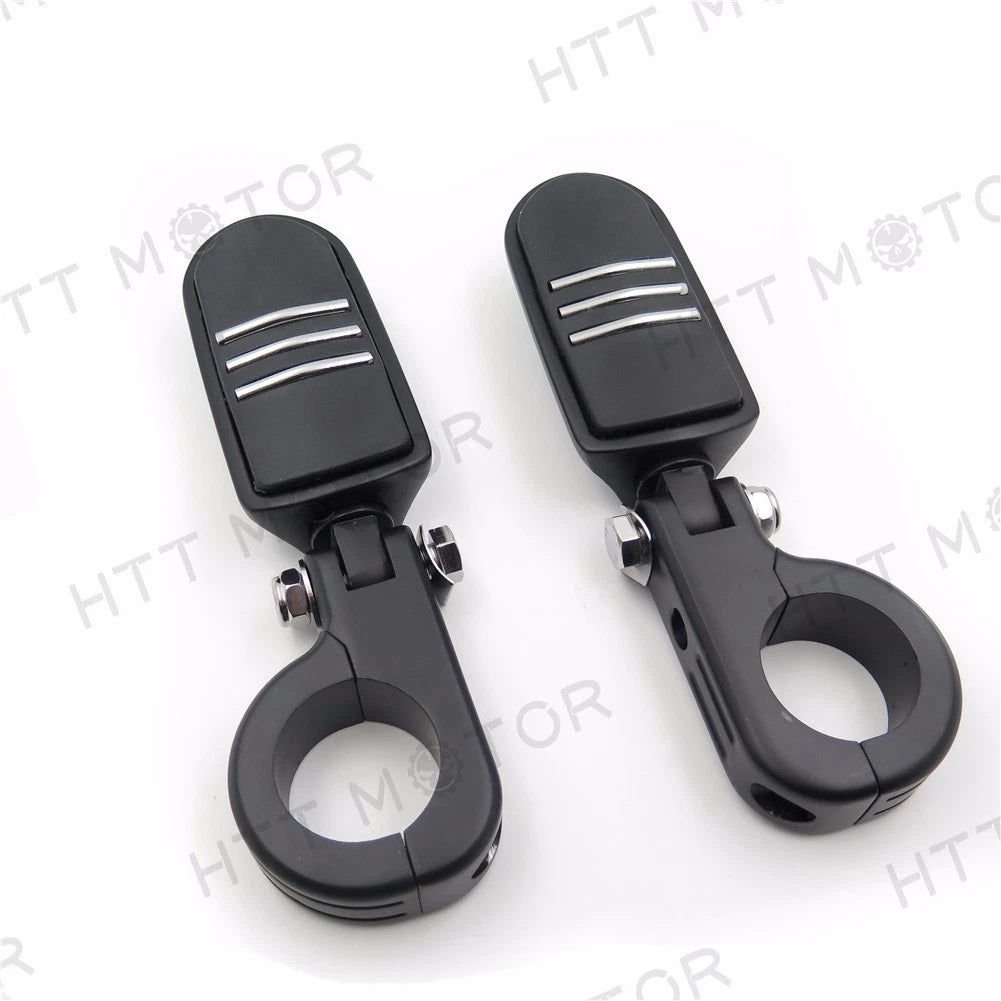 1.5" Flame Foot Peg P-Clamp Mounting Bracket for Yamaha Roadstar, Kawasaki Vulcan