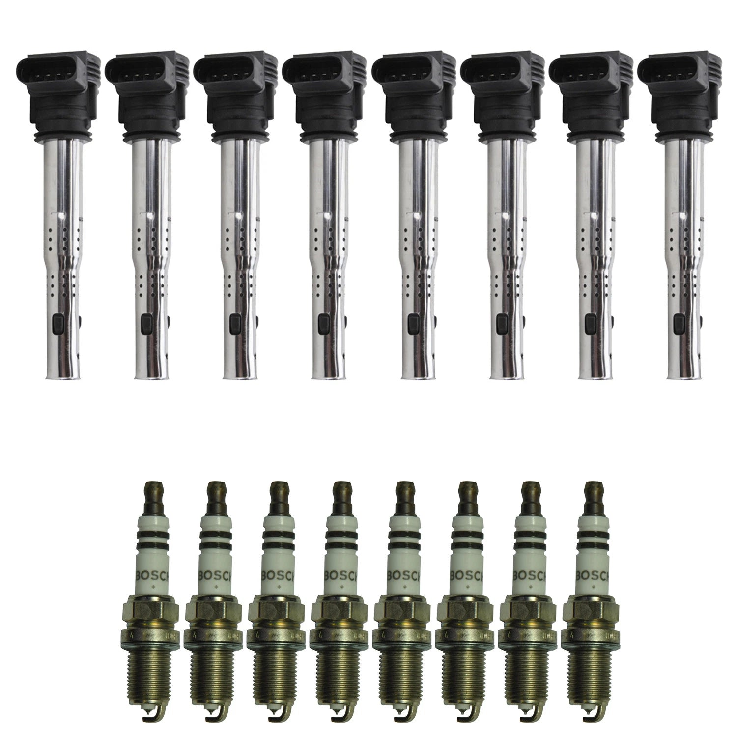 Set of 8 Ignition Coils & Spark Plugs for Audi RS5 B8 4.2 V8 (2013–2015)