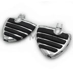 Chrome Wing Mini Floorboards w/ Adapters for Harley FXBB FXBR FXBRS (2018–Later)