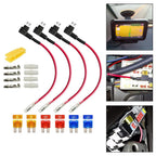 4Pcs Add-A-Circuit Fuse Holder & Wire Harness for Universal Use