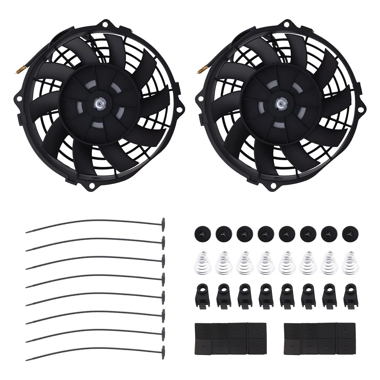 2X 7" Electric Radiator Fan Universal Push Pull Type 2900RPM 240W