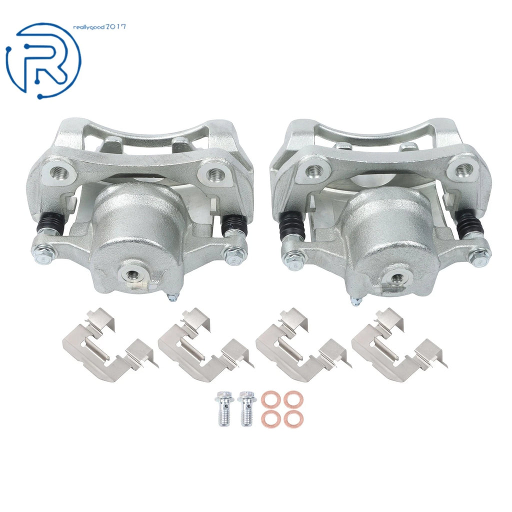 Set of 2 Front Brake Calipers with Bracket for Chevrolet Volt Cruze (2016-2019)