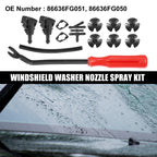 15pcs Windshield Washer Nozzle Kit 86636FG050 for Subaru Impreza (2008–2014)