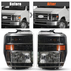 Halogen Headlight Conversion Pair for Ford E-150 E-250 E-350 (2008–2026)